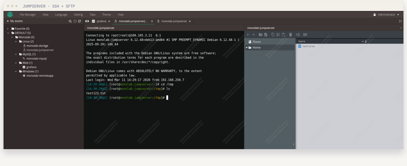 JumpServer SSH ve SFTP